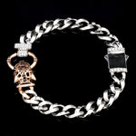 Load image into Gallery viewer, Platinum Rose Gold Jaguar Diamond Bracelet for Men JL PTB 1233
