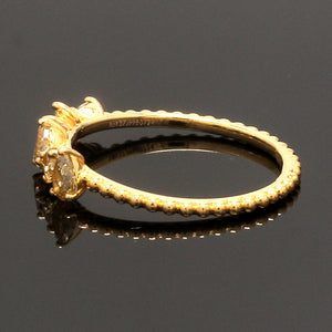 18K Yellow Gold Ring with Yellow Diamond JL AU 126