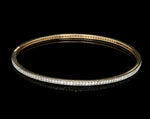 Load image into Gallery viewer, 18K Gold with Diamonds Single Line Eternity Bangle JL AU B 101
