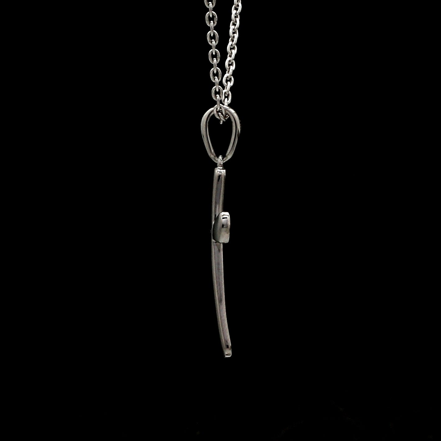 Plain Platinum Cross Pendant with Matte Finish JL PT P 243-A   Jewelove