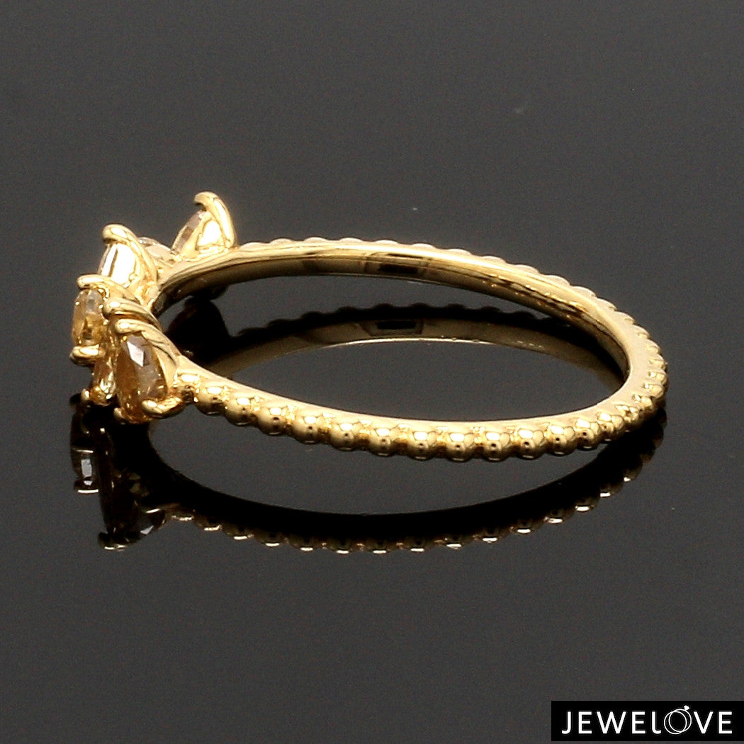 18K Yellow Gold Ring with Yellow Diamond JL AU 127