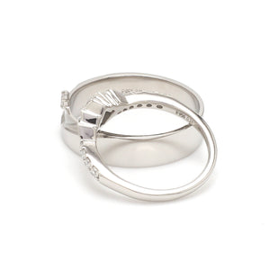 Platinum Diamond Couple Ring JL PT 1364