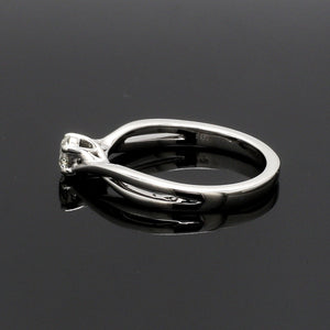 50-Pointer 4 Prong Platinum Solitaire Ring with a Twist JL PT 676-B   Jewelove.US