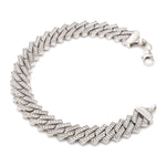 Load image into Gallery viewer, Platinum Cuban Diamond Bracelet for Men JL PTB 1238
