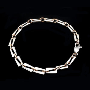 5.25mm Platinum & Rose Gold Bracelet for Men JL PTB 1280