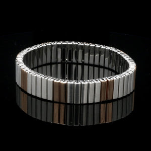 Platinum & 18K Rose Gold Flexible Bracelet for Men JL PTB 1232