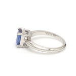 Load image into Gallery viewer, Cushion Cut Blue Sapphire Platinum Ring JL PT 1316   Jewelove
