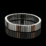 Load image into Gallery viewer, Platinum &amp; 18K Rose Gold Flexible Bracelet for Men JL PTB 1232
