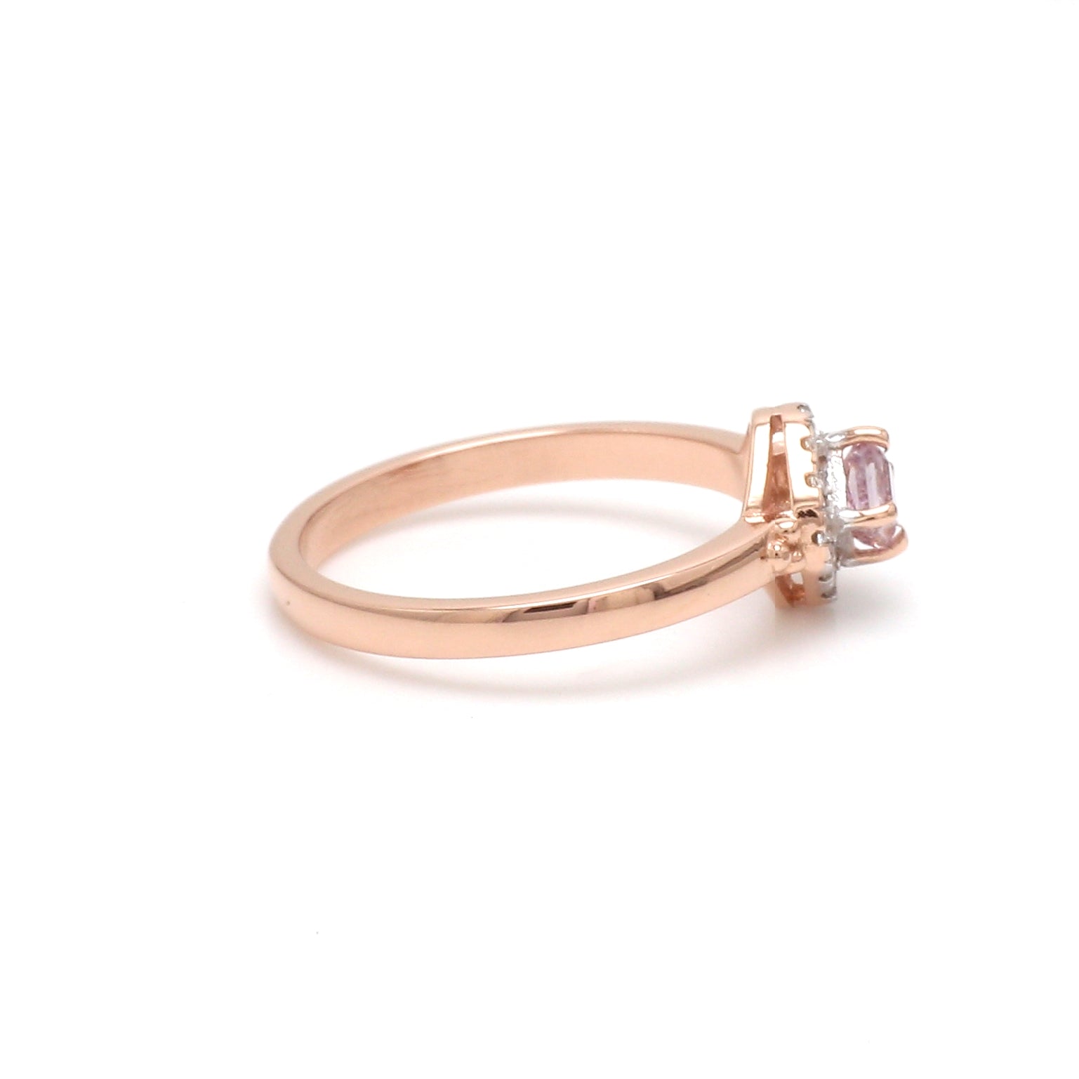 18K Rose Gold Ring with Pink Diamond for Women JL AU 100   Jewelove.US