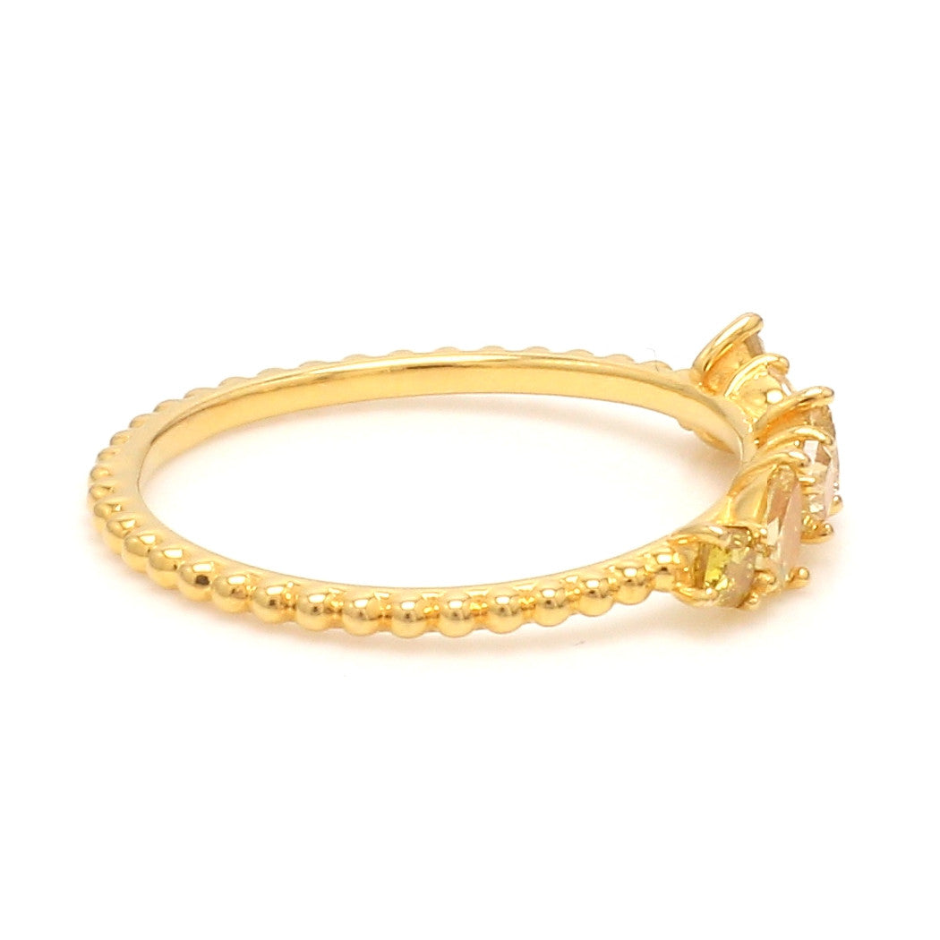 18K Yellow Gold Ring with Yellow Diamond JL AU 126