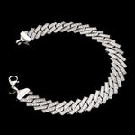 Load image into Gallery viewer, Platinum Cuban Diamond Bracelet for Men JL PTB 1238
