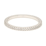 Load image into Gallery viewer, Thin Half Eternity Diamond Ring in Platinum JL PT 284-A
