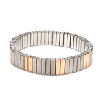 Load image into Gallery viewer, Platinum &amp; 18K Rose Gold Flexible Bracelet for Men JL PTB 1232
