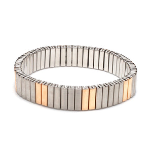 Platinum & 18K Rose Gold Flexible Bracelet for Men JL PTB 1232