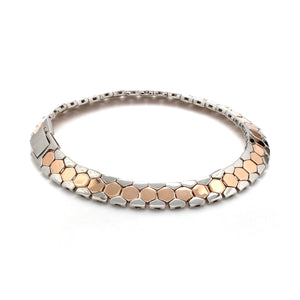 Men of Platinum | 8.5mm Platinum & Rose Gold Bracelet for Men JL PTB 1282