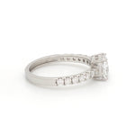 Load image into Gallery viewer, 50-Pointer Princess Cut Solitaire Diamond Shank Platinum Ring JL PT 1313-A   Jewelove.US
