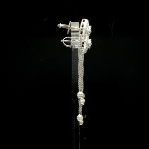 Elegant Platinum Evara Diamond Necklace & Earrings with Diamonds for Women JL PTN 717