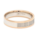 Load image into Gallery viewer, Unique Shape Platinum Love Bands with Rose Gold Border JL PT 648-RG Plain
