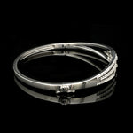 Load image into Gallery viewer, Designer Oval Platinum Bracelet with Diamonds SJ PTB 109
