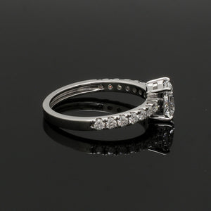 50-Pointer Princess Cut Solitaire Diamond Shank Platinum Ring JL PT 1313-A   Jewelove.US