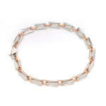 Load image into Gallery viewer, 5.25mm Platinum &amp; Rose Gold Bracelet for Men JL PTB 1280
