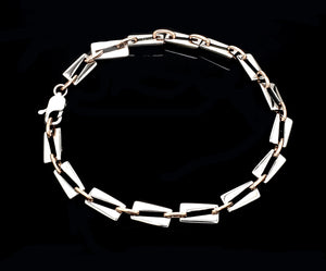 5.25mm Platinum & Rose Gold Bracelet for Men JL PTB 1280