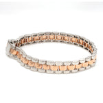 Load image into Gallery viewer, Platinum &amp; Rose Gold Bracelet for Men JL PTB 1047
