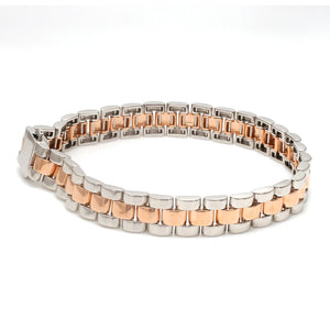 Platinum & Rose Gold Bracelet for Men JL PTB 1047