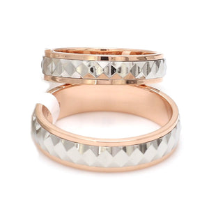 Designer Platinum & Rose Gold Couple Rings JL PT 1113