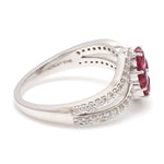 Load image into Gallery viewer, Designer Platinum Heart Ruby Diamond Ring for Women JL PT R8190
