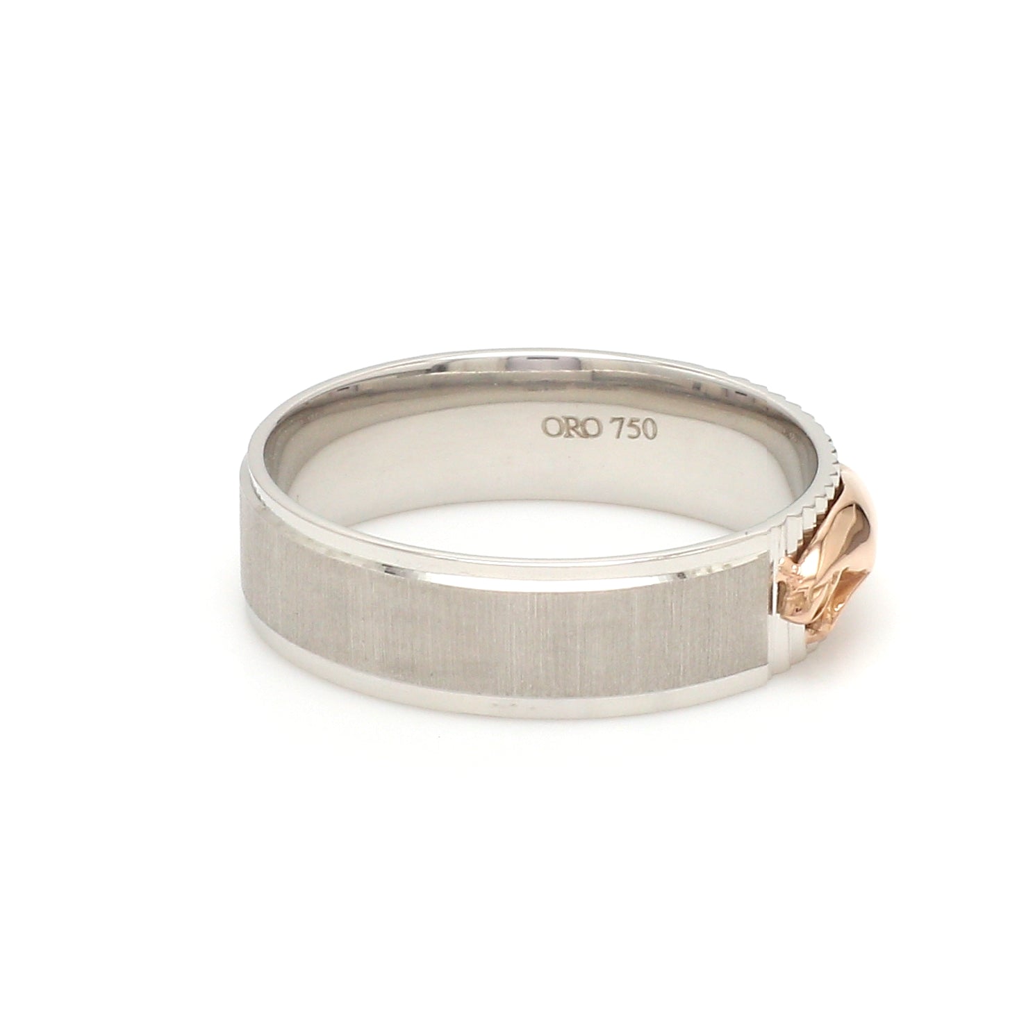 Platinum Ring with Rose Gold Jaguar for Men JL PT 1308   Jewelove.US