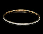 Load image into Gallery viewer, 18K Gold with Diamonds Single Line Eternity Bangle JL AU B 101
