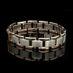 Load image into Gallery viewer, Men of Platinum | 13mm Platinum &amp; Rose Gold Heavy Bracelet for Men JL PTB 1283
