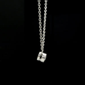 Single Diamond Pendant Platinum Chain JL PT CH 1317