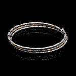 Load image into Gallery viewer, Japanese 3-row Platinum &amp; Rose Gold Bracelet for Women with Diamond Cut Balls JL PTB 1264
