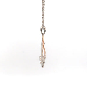 Platinum Anchor Pendant with Rose Gold for Sailors JL PT P 320   Jewelove.US