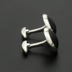 Load image into Gallery viewer, Platinum Cufflinks with Black Stone for Men JL PT C 02   Jewelove
