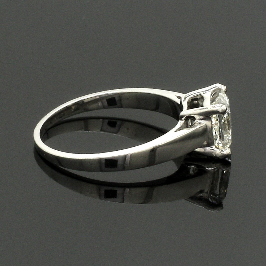 1.00 cts Princess Cut Solitaire Platinum Ring JL PT RS PR 130