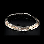 Load image into Gallery viewer, Men of Platinum | 8.5mm Platinum &amp; Rose Gold Bracelet for Men JL PTB 1282
