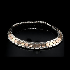 Men of Platinum | 8.5mm Platinum & Rose Gold Bracelet for Men JL PTB 1282