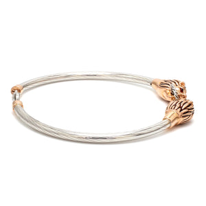 Platinum & Rose Gold Jaguar Bracelet for Men JL PTB 1234