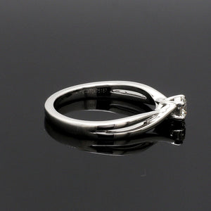 50-Pointer 4 Prong Platinum Solitaire Ring with a Twist JL PT 676-B   Jewelove.US