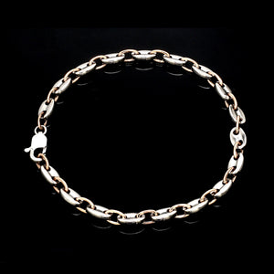 5.25mm Platinum & Rose Gold Bracelet for Men JL PTB 1278