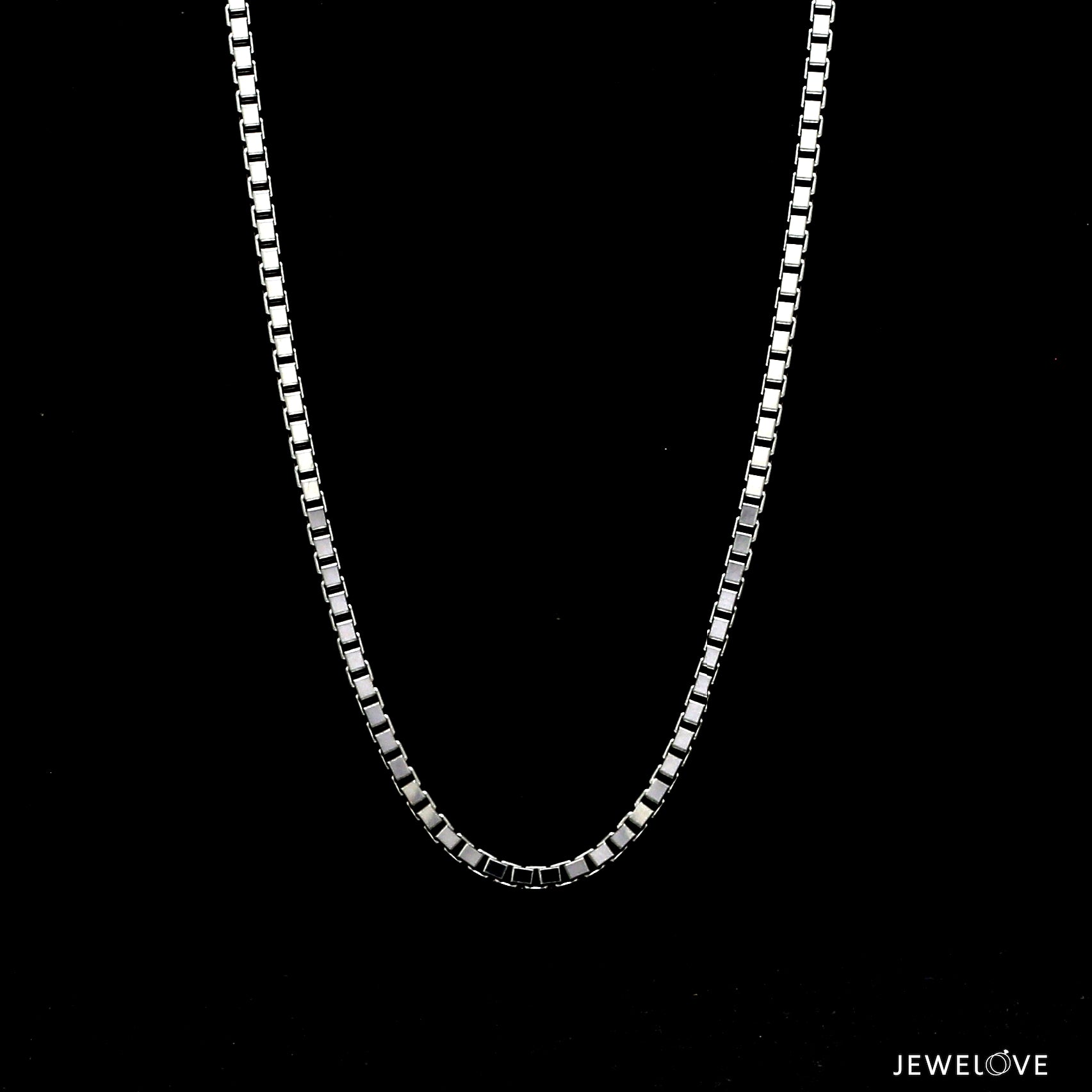 2.5mm Japanese Plain Platinum Box Chain for Men SJ PTO 702-F