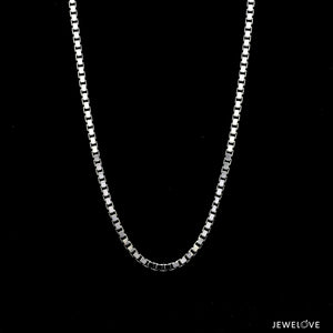 2.5mm Japanese Plain Platinum Box Chain for Men SJ PTO 702-F