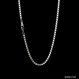 2.5mm Japanese Plain Platinum Box Chain for Men SJ PTO 702-F