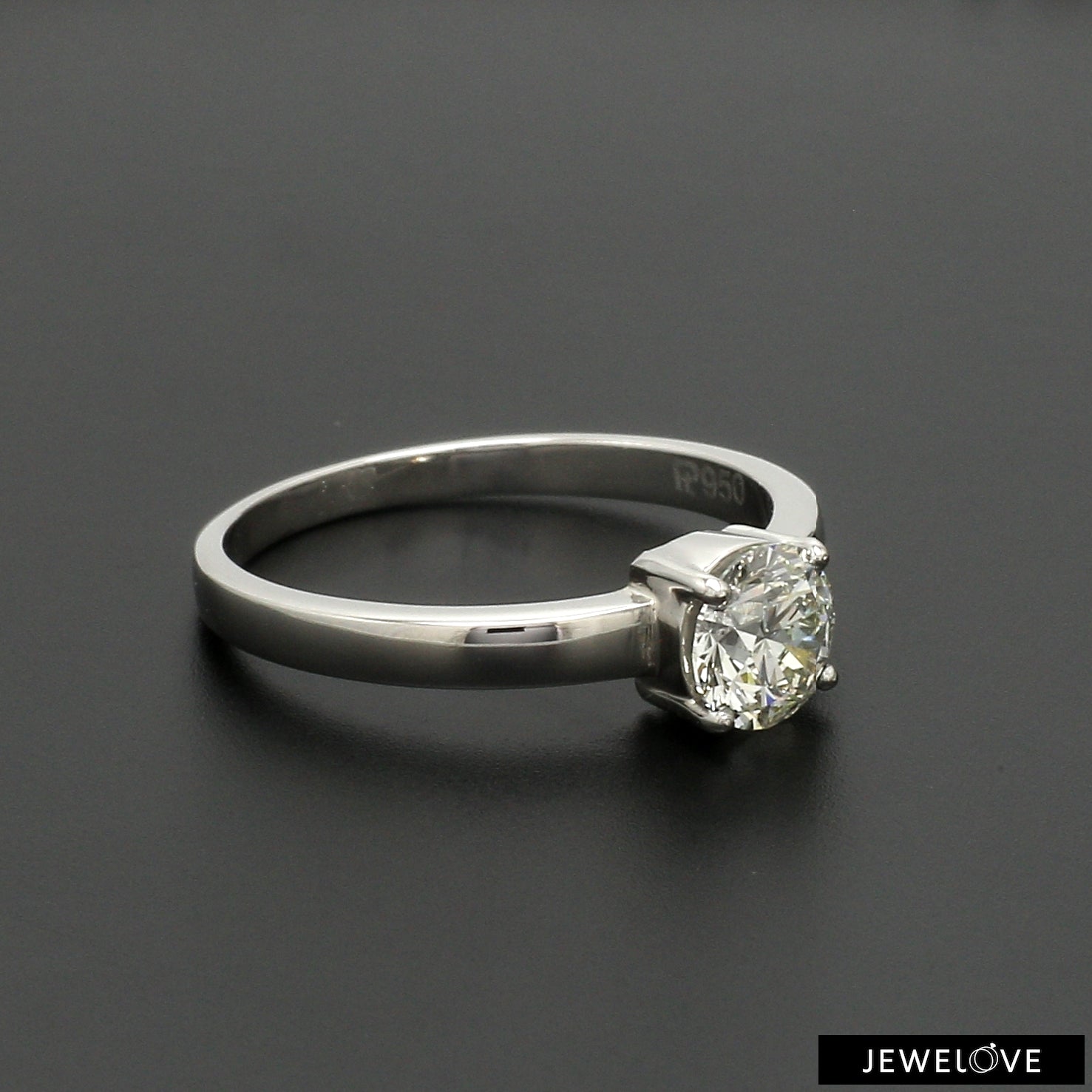 30-Pointer Solitaire Platinum Engagement Ring JL PT 1269   Jewelove.US