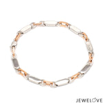 Load image into Gallery viewer, 4.75mm Platinum &amp; Rose Gold Bracelet for Men JL PTB 1279
