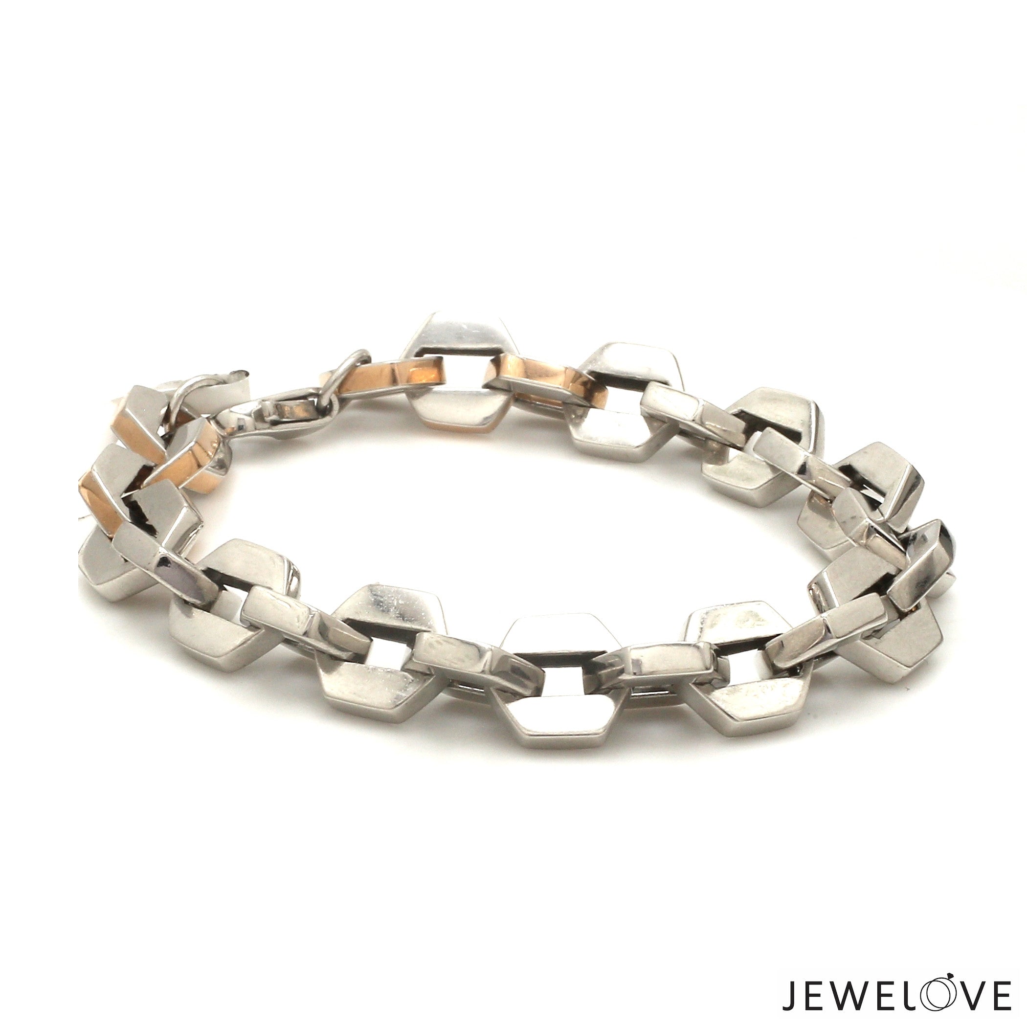 Men of Platinum | Designer Bracelet with Rose Gold for Men JL PTB 1190