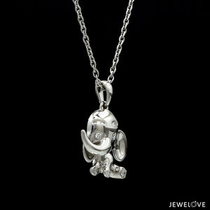 Baby Elephant Platinum Diamonds Pendant for Women JL PT P 1297